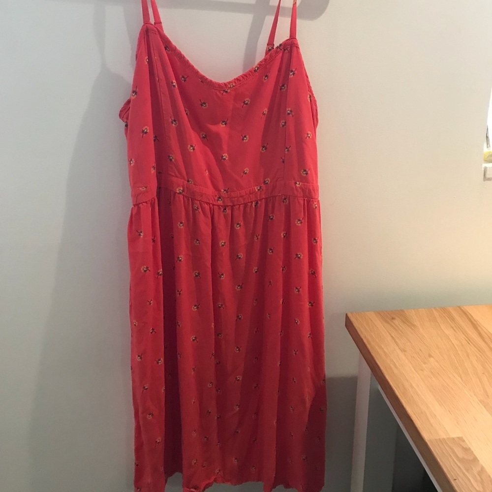 Old navy large red floral dress.